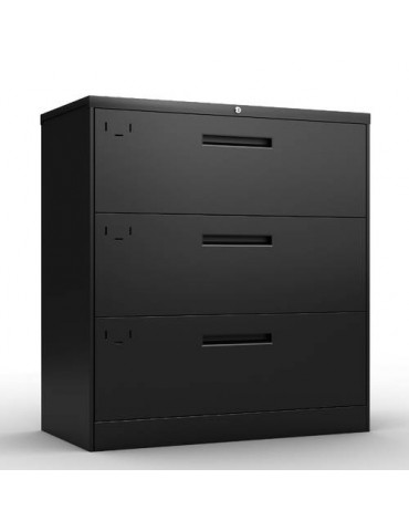 3Black Drawers Metal Steel File Cabinet Installation Required