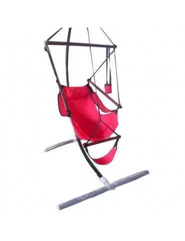 Well-equipped S-shaped Hook High Strength Assembled Hanging Chair Cacolet Red