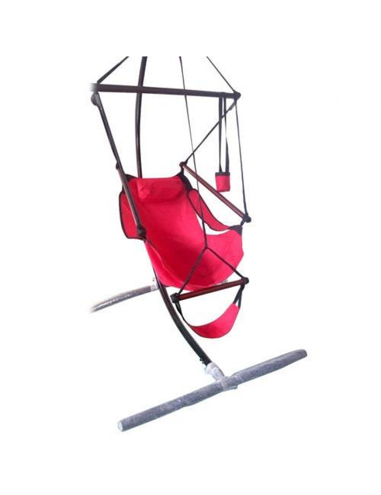Well-equipped S-shaped Hook High Strength Assembled Hanging Chair Cacolet Red