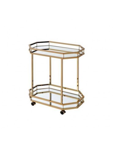 Serving Cart Champagne Color + Mirror