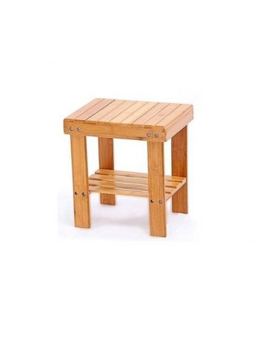 Artificial Buffing Stool Edges Harmless Bamboo Children Bench Stool Wood Color