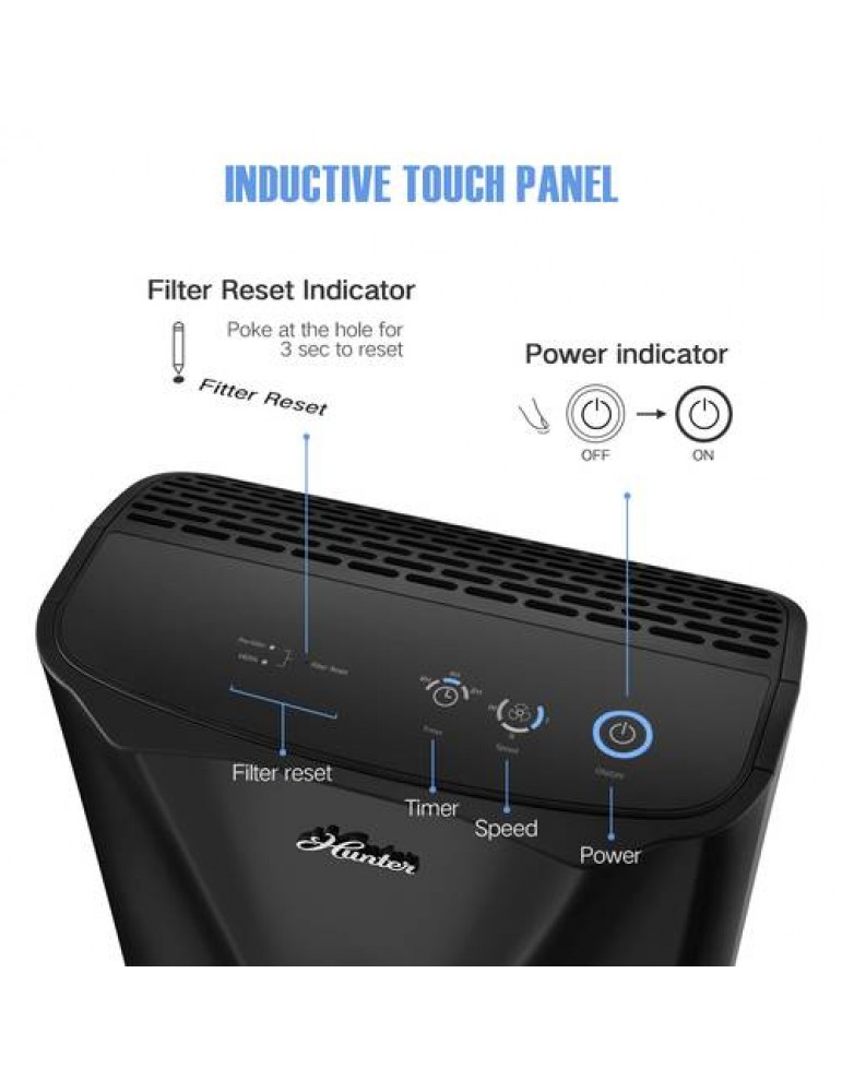 2 in 1 Air Purifier With ViRo-Silver Pre-Filter And HEPA+ Filter With Timer Home Air Cleaner With Timer 3 Speed