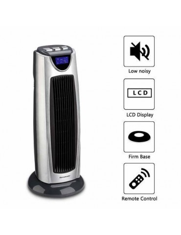 1500W Tower Heater Ceramic Oscillating Heater with Remote Control LCD and Timer