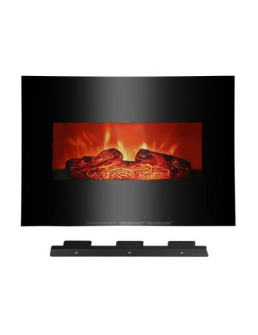 26'' 1400w Wall-mounted Fireplace Fake Wood Heating Wire / Mechanical / Black