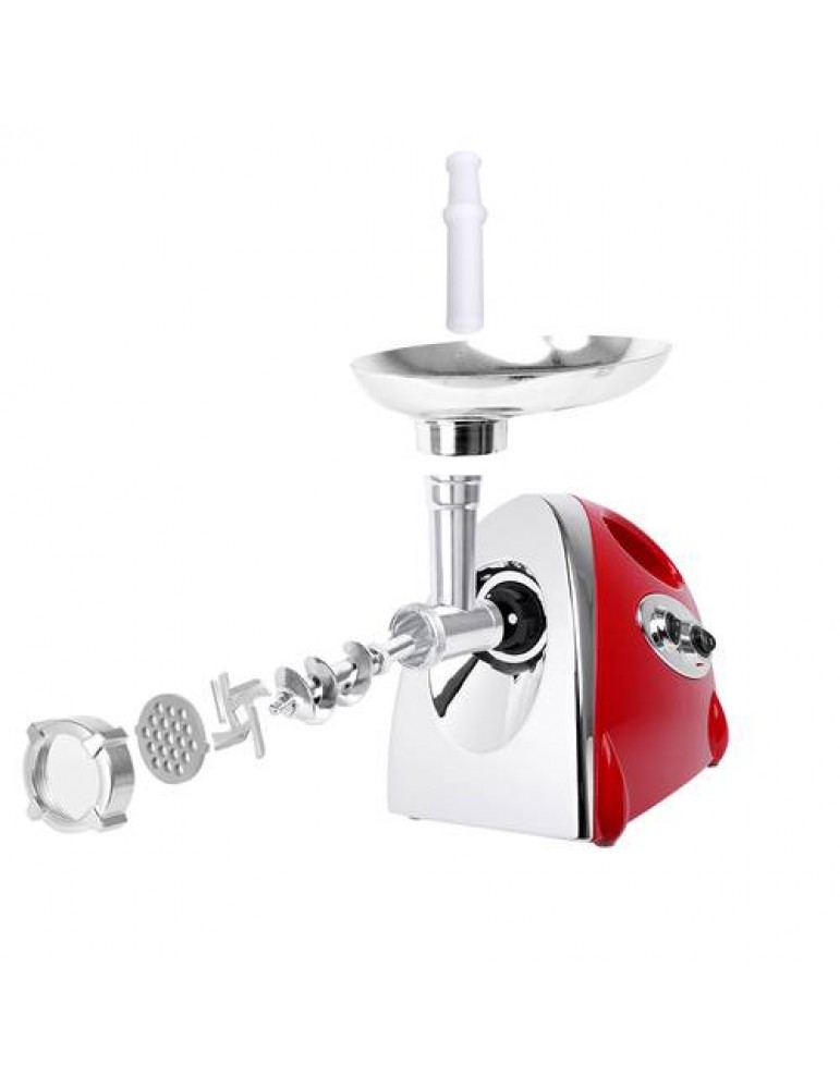 Electric Meat Grinder Sausage Maker with Handle Red