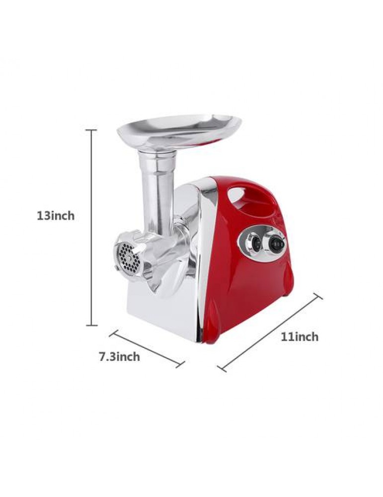 Electric Meat Grinder Sausage Maker with Handle Red